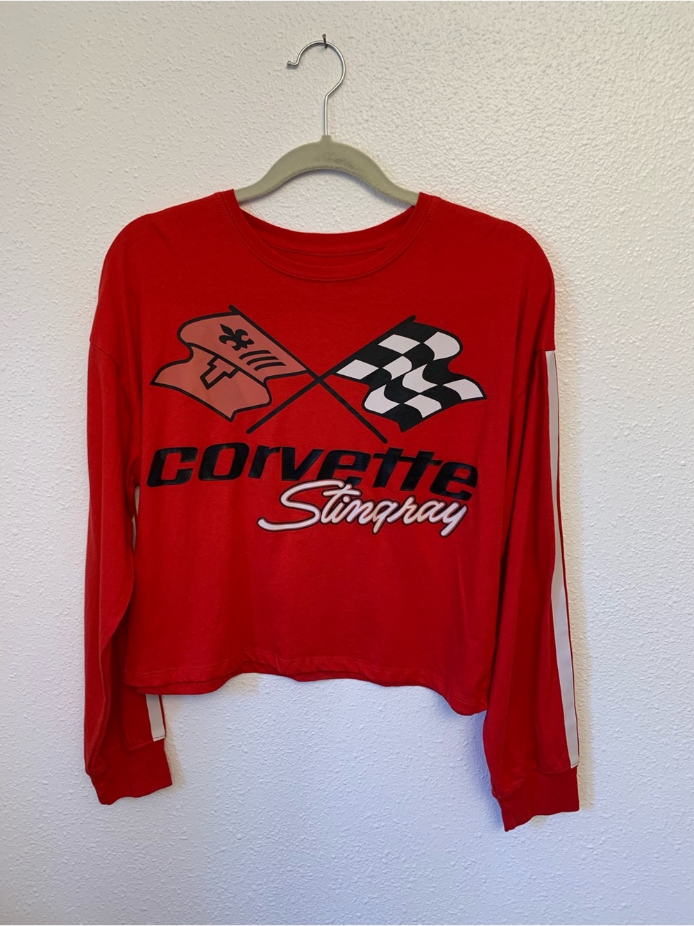 Official GM Corvette Stingray Red Graphic Tee Shirt Youth Medium 8-10